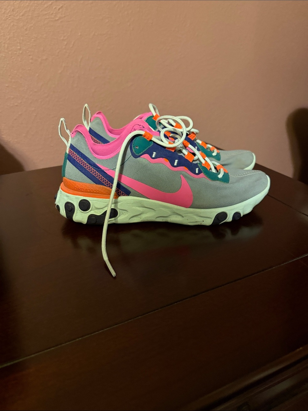 Nike women’s- Gray with Pink, Teal & Orange Accents